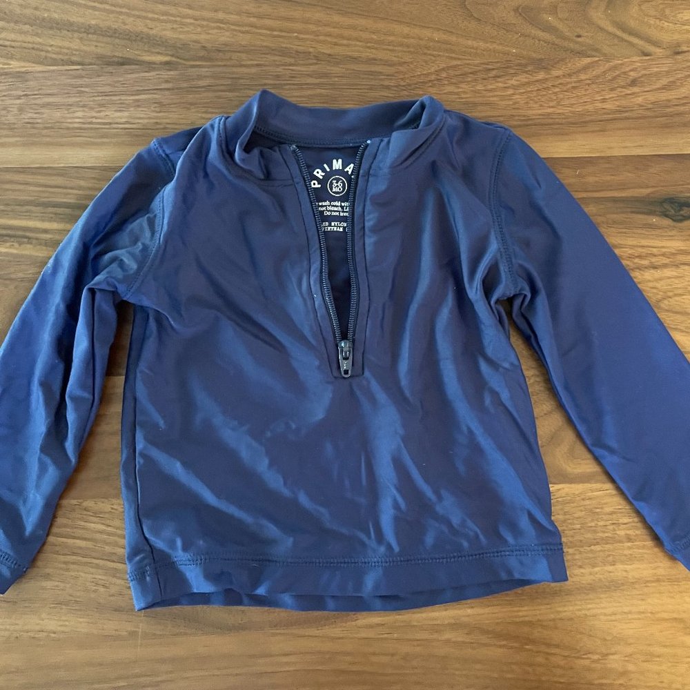 Primary Half Zip Baby Rash Guard - Dark Blue Size 3-6 months
